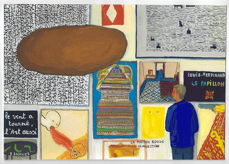 Juillet 2014 gouache / papier 28 x 19,5 cm "Les Plus Belles Heures" (...)