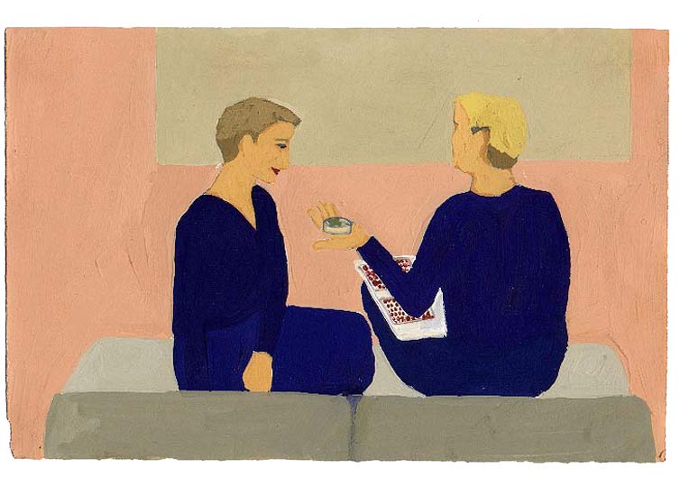 Décembre - 1990 - gouache / papier 25,5x19 cm - Série autobiographique (...)
