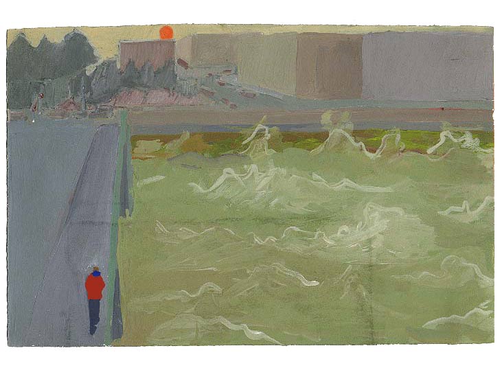 Décembre - 1990 - gouache / papier 25,5x19 cm - Série autobiographique (...)
