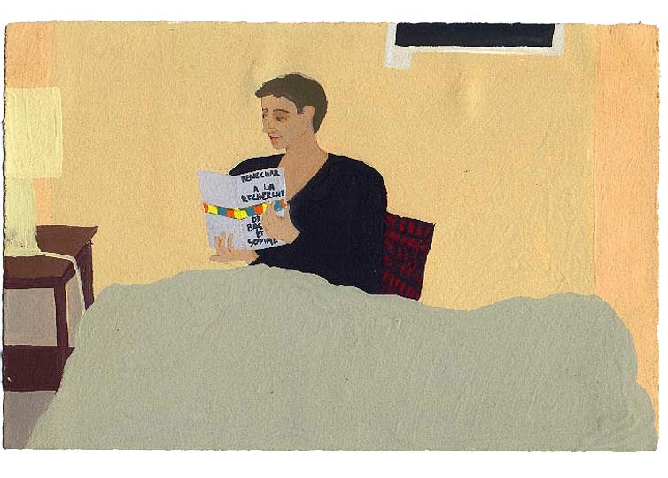 07 décembre 1990 - gouache / papier 25,5x19 cm - Série autobiographique (...)