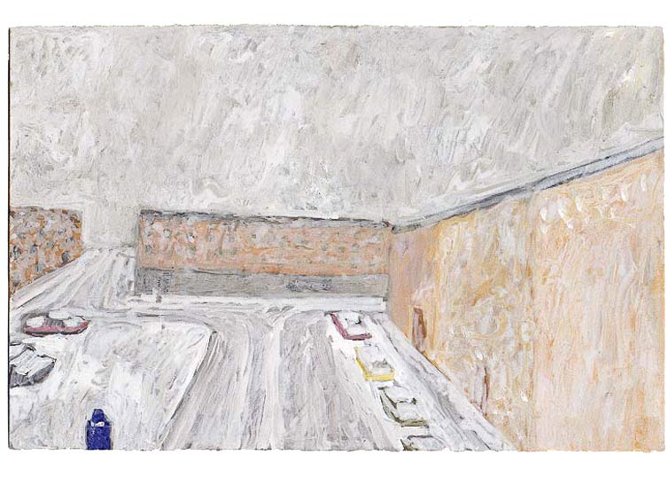 Décembre - 1990 - gouache / papier 25,5x19 cm - Série autobiographique (...)