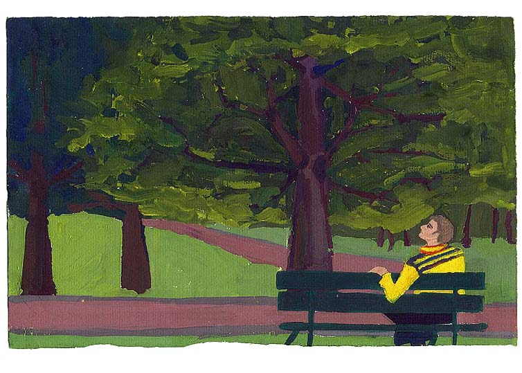 17 septembre 1990 - gouache / papier 25,5x19 cm - Série autobiographique (...)