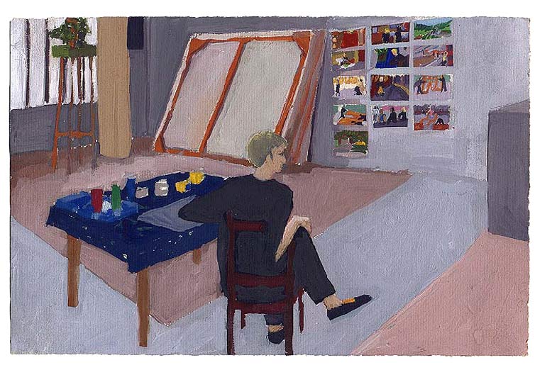 18 septembre 1990 - gouache / papier 25,5x19 cm - Série autobiographique (...)