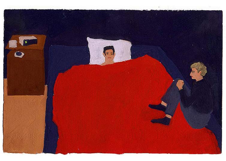 27 septembre 1990 - gouache / papier 25,5x19 cm - Série autobiographique (...)