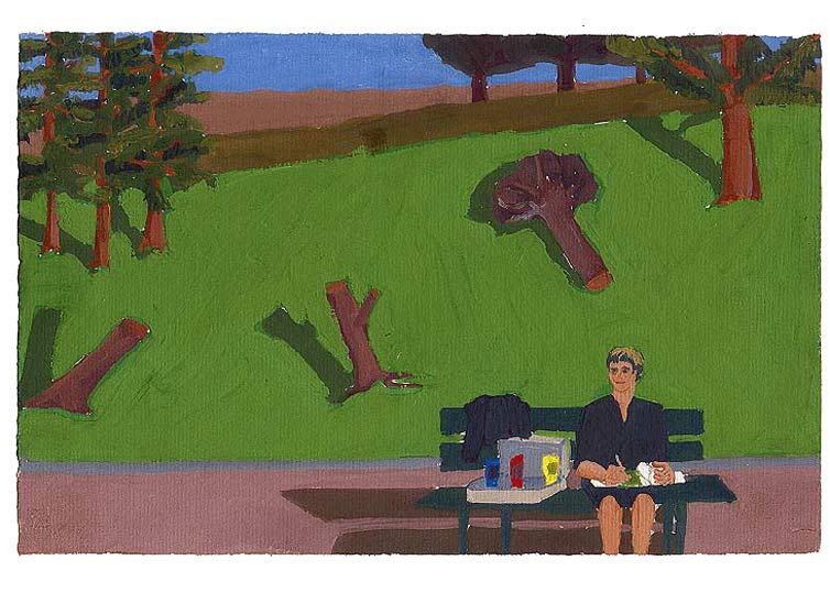 25 septembre 1990 - gouache / papier 25,5x19 cm - Série autobiographique (...)