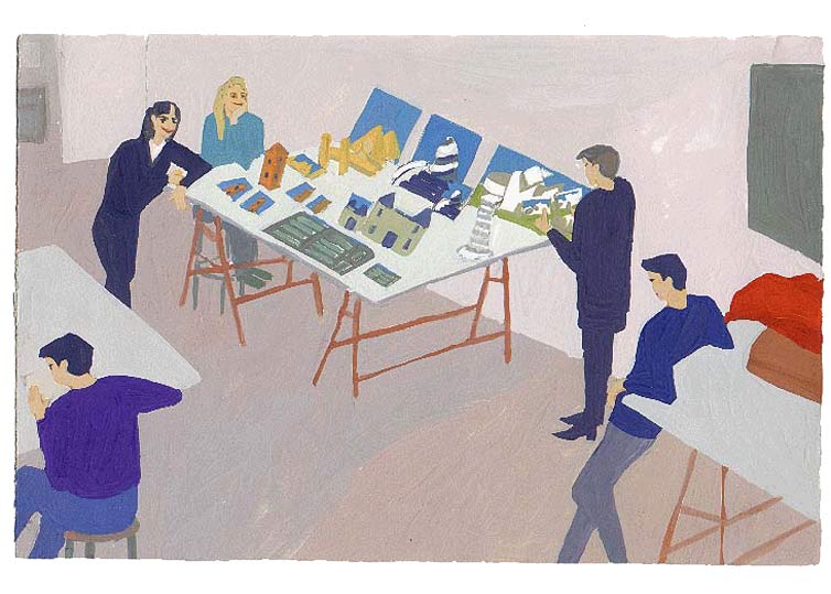 Février - 1991 - gouache / papier 25,5x19 cm - Série autobiographique (...)