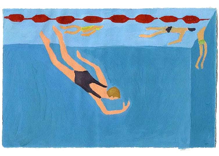 Janvier - 1991 - gouache / papier 25,5x19 cm - Série autobiographique (...)