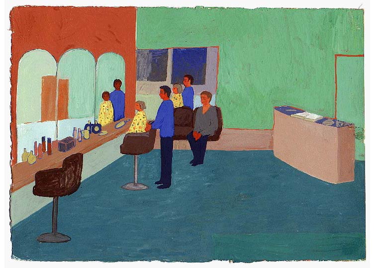 Février - 1996 - gouache / papier 25,5x19 cm - Série autobiographique (...)