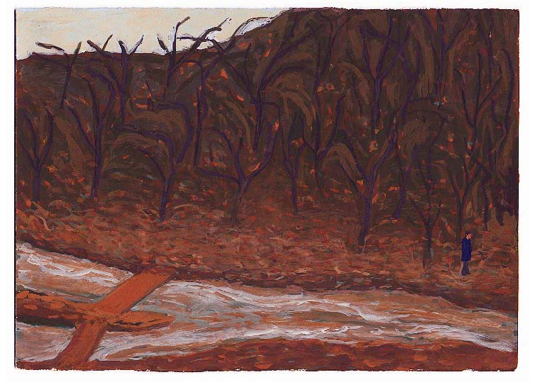 Mars - 1996 - gouache / papier 25,5x19 cm - Série autobiographique "Les (...)