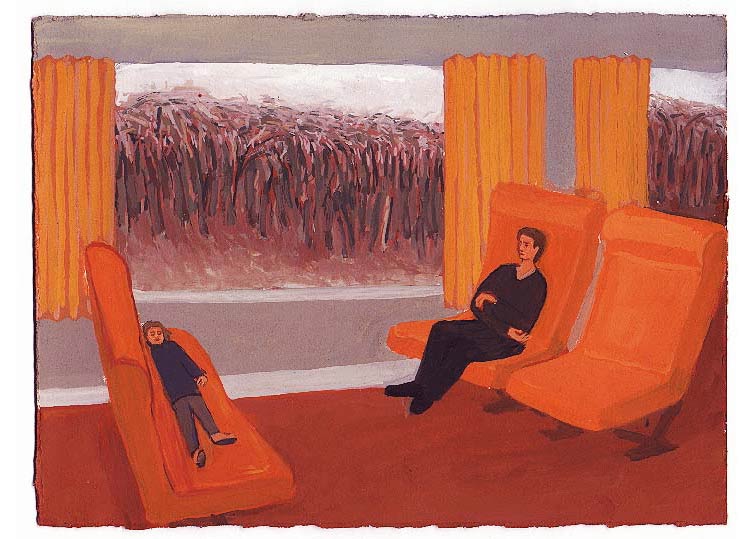 Mars - 1996 - gouache / papier 25,5x19 cm - Série autobiographique "Les (...)