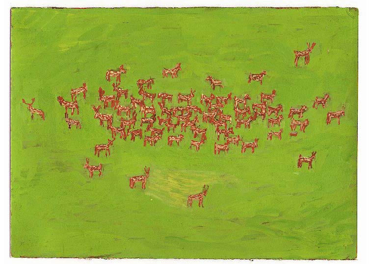 Mars - 1996 - gouache / papier 25,5x19 cm - Série autobiographique "Les (...)