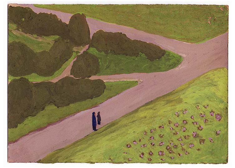 Mars - 1996 - gouache / papier 25,5x19 cm - Série autobiographique "Les (...)