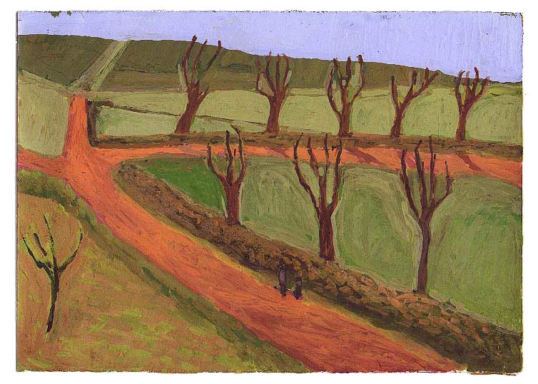 Mars - 1996 - gouache / papier 25,5x19 cm - Série autobiographique "Les (...)