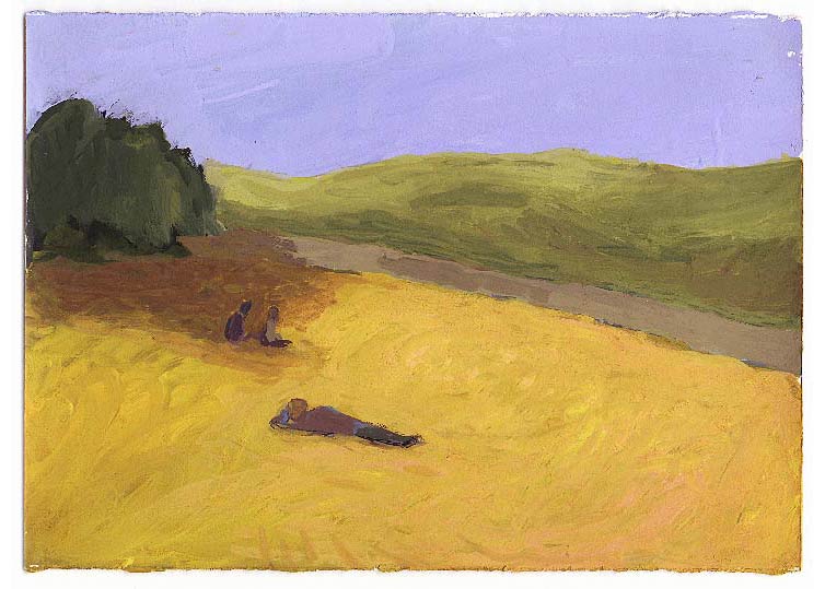 Mars - 1996 - gouache / papier 25,5x19 cm - Série autobiographique "Les (...)