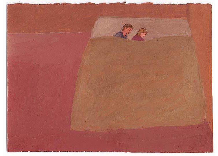Mars - 1996 - gouache / papier 25,5x19 cm - Série autobiographique "Les (...)