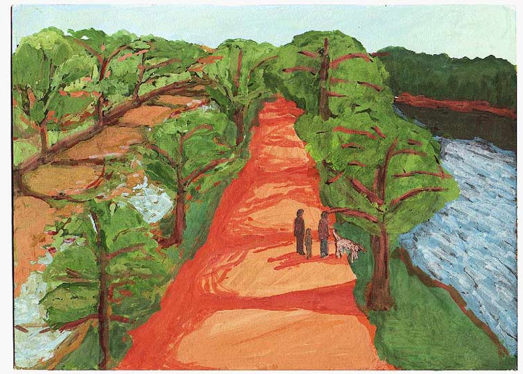 Juin - 1997 - gouache / papier 25,5x19 cm - Série autobiographique "Les (...)