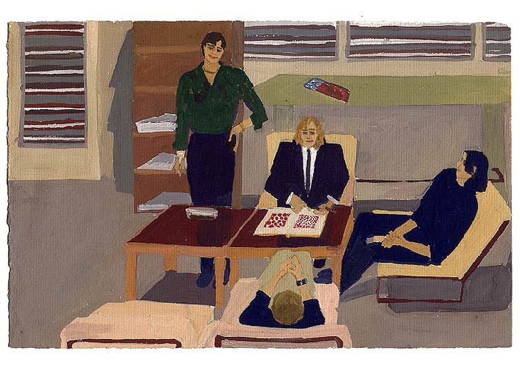 LES PLUS BELLES HEURES- 15 novembre 1990 - gouache / papier 25,5x19 cm - Série autobiographique (…)