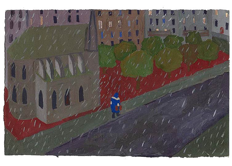 LES PLUS BELLES HEURES- 16 novembre 1990 - gouache / papier 25,5x19 cm - Série autobiographique (…)