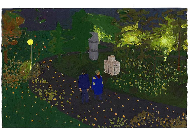 LES PLUS BELLES HEURES- 19 novembre 1990 - gouache / papier 25,5x19 cm - Série autobiographique (…)