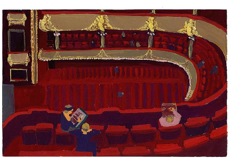 LES PLUS BELLES HEURES- 21 novembre 1990 - gouache / papier 25,5x19 cm - Série autobiographique (…)