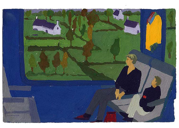 LES PLUS BELLES HEURES- novembre 1990 - gouache / papier 25,5x19 cm - Série autobiographique (…)