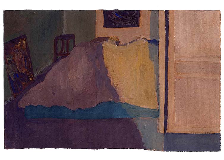 LES PLUS BELLES HEURES- novembre 1990 - gouache / papier 25,5x19 cm - Série autobiographique (…)