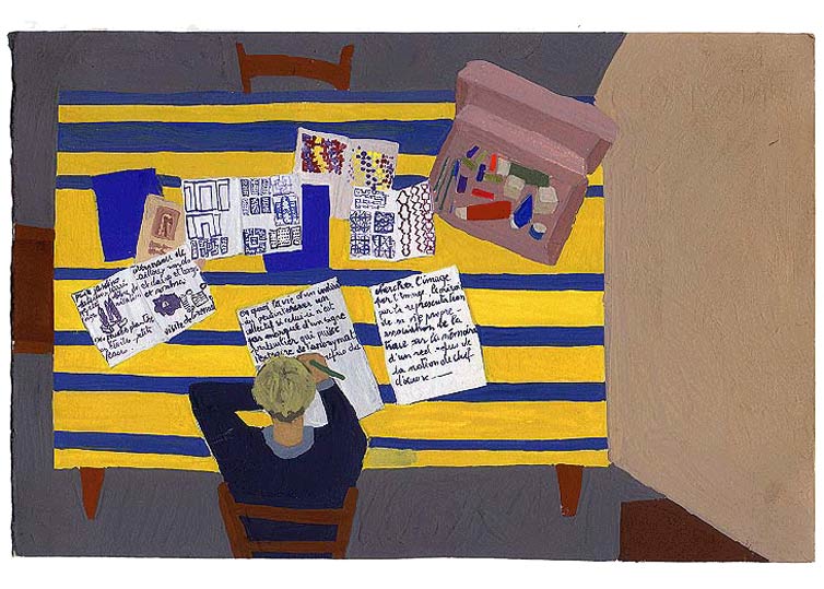 LES PLUS BELLES HEURES- 26 novembre 1990 - gouache / papier 25,5x19 cm - Série autobiographique (…)