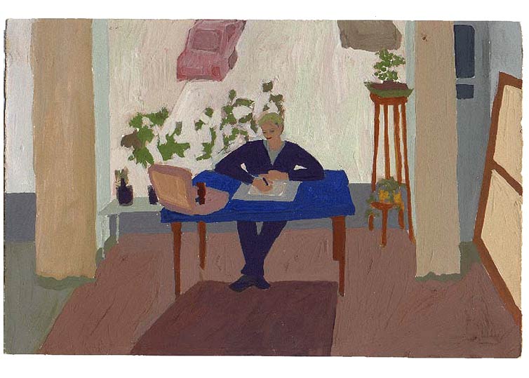 LES PLUS BELLES HEURES- 27 novembre 1990 - gouache / papier 25,5x19 cm - Série autobiographique (…)