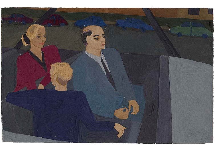 LES PLUS BELLES HEURES- 28 novembre 1990 - gouache / papier 25,5x19 cm - Série autobiographique (…)