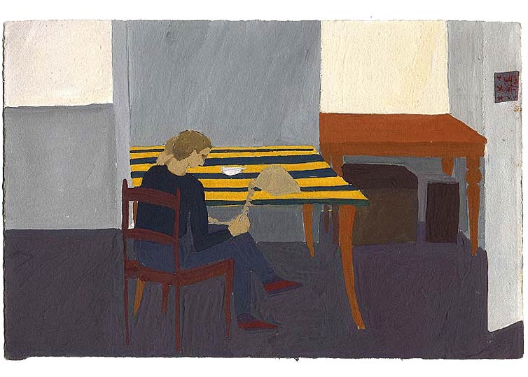 LES PLUS BELLES HEURES- 30 novembre 1990 - gouache / papier 25,5x19 cm - Série autobiographique (…)