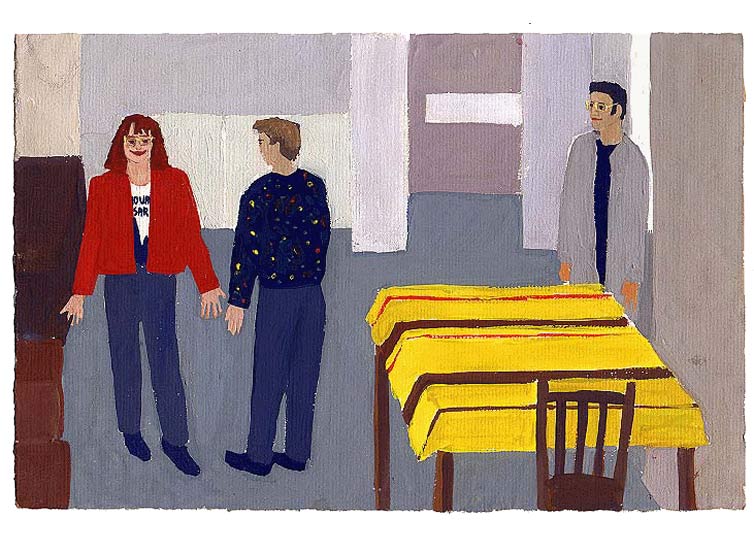 LES PLUS BELLES HEURES- 06 novembre 1990 - gouache / papier 25,5x19 cm - Série autobiographique (…)