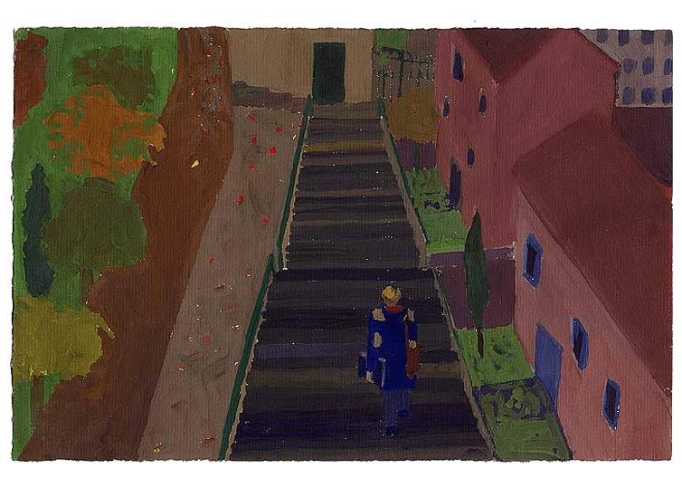 LES PLUS BELLES HEURES- 08 novembre 1990 - gouache / papier 25,5x19 cm - Série autobiographique (…)