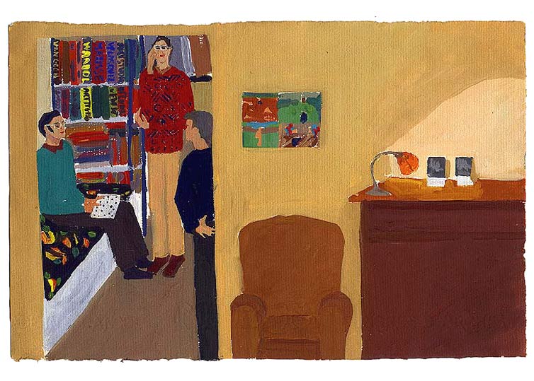 LES PLUS BELLES HEURES- 09 novembre 1990 - gouache / papier 25,5x19 cm - Série autobiographique (…)