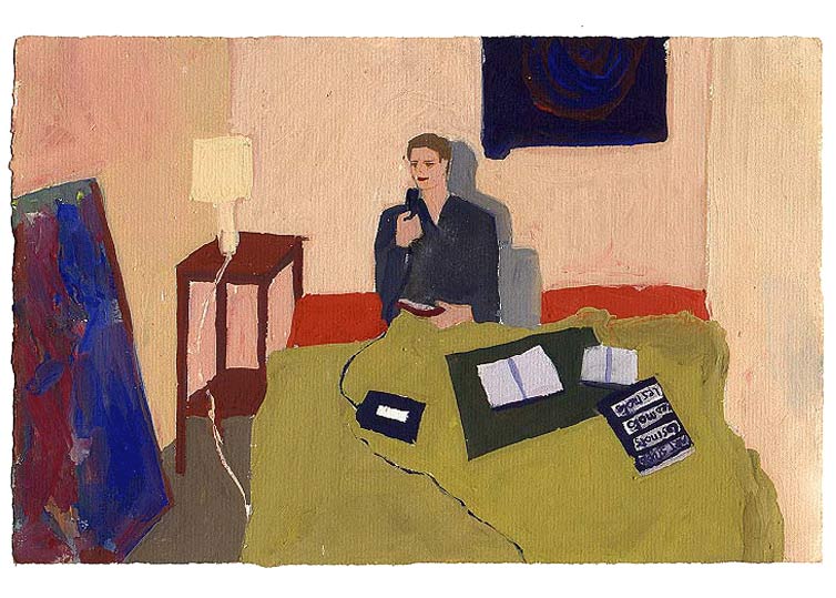 LES PLUS BELLES HEURES- 10 novembre 1990 - gouache / papier 25,5x19 cm - Série autobiographique (…)