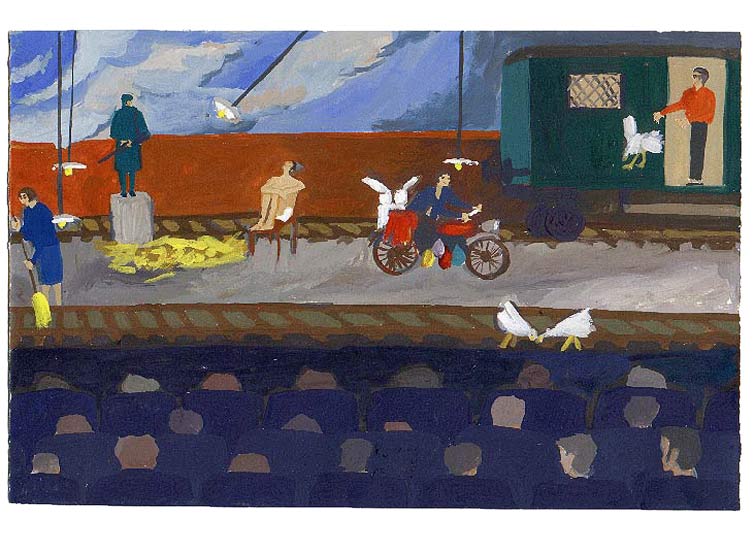 LES PLUS BELLES HEURES- Février - 1991 - gouache / papier 25,5x19 cm - Série autobiographique (…)