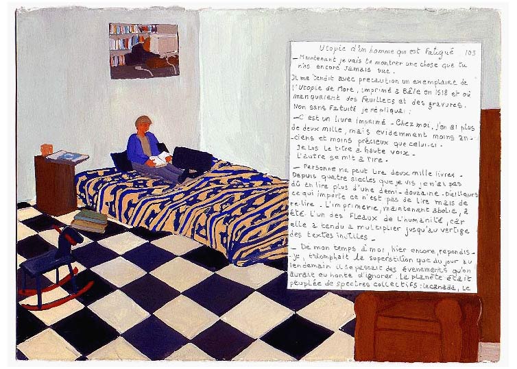 LES PLUS BELLES HEURES- Septembre - 1995 - gouache / papier 25,5x19 cm - Série autobiographique (...)