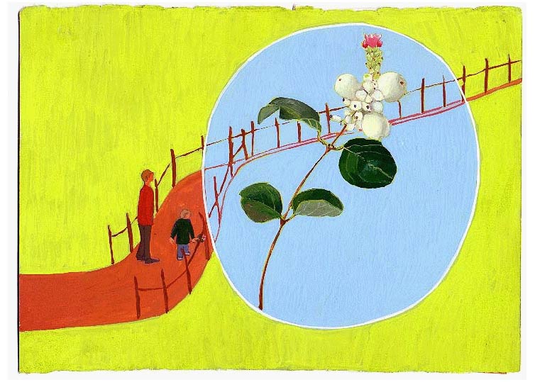 LES PLUS BELLES HEURES- Septembre - 1995 - gouache / papier 25,5x19 cm - Série autobiographique (...)
