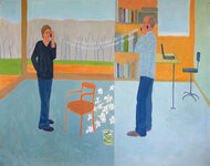 Huile sur papier, 150x200 cm