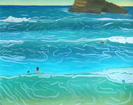Huile sur papier, 150x200 cm