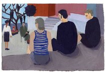 13 septembre 1990 - gouache / papier 25,5x19 cm - Série autobiographique (…)