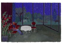 Aout - 1991 - gouache / papier 25,5x19 cm - Série autobiographique "Les (…)