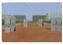 Aout - 1991 - gouache / papier 25,5x19 cm - Série autobiographique "Les (…)