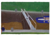 Aout - 1991 - gouache / papier 25,5x19 cm - Série autobiographique "Les (…)