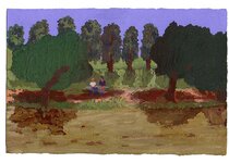 Aout - 1991 - gouache / papier 25,5x19 cm - Série autobiographique "Les (…)