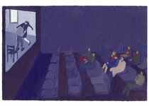 Janvier - 1991 - gouache / papier 25,5x19 cm - Série autobiographique (…)