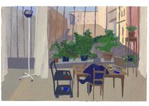 Janvier - 1991 - gouache / papier 25,5x19 cm - Série autobiographique (…)