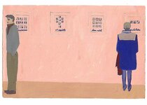 Janvier - 1991 - gouache / papier 25,5x19 cm - Série autobiographique (…)