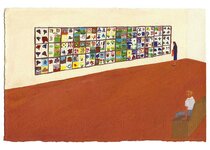 Juillet - 1991 - gouache / papier 25,5x19 cm - Série autobiographique (…)