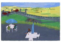 Juillet - 1991 - gouache / papier 25,5x19 cm - Série autobiographique (…)