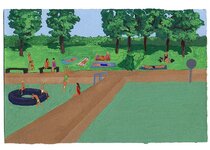 Juillet - 1991 - gouache / papier 25,5x19 cm - Série autobiographique (…)